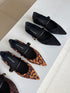 Pointy Toe Ballet Flat with Buckle Straps